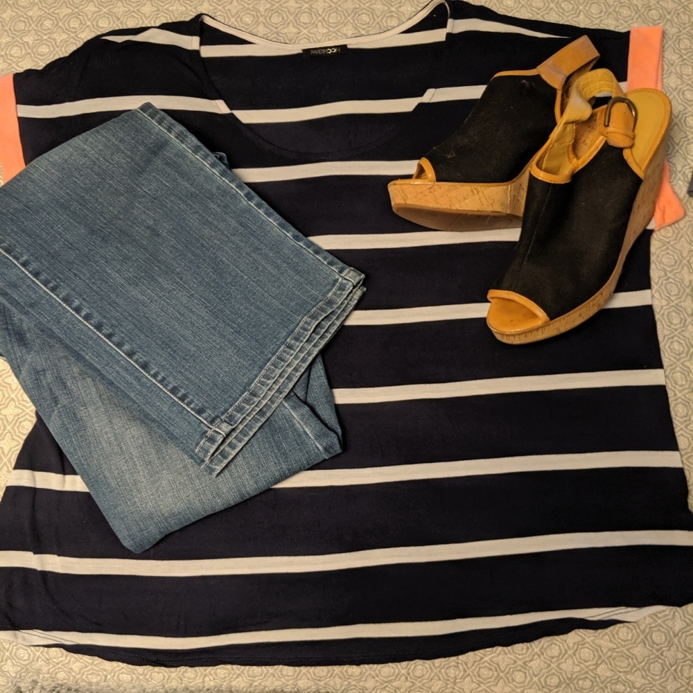 Papermoon 2X Lucasta cuff sleeve knit top